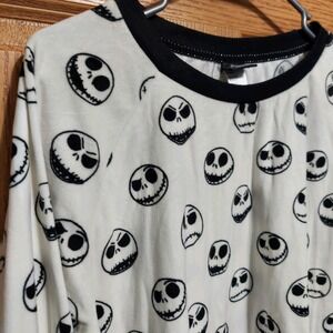 Pajama Top Nightmare Before Christmas Fleece‎ Soft Long Sleeved Shirt L (12-14)